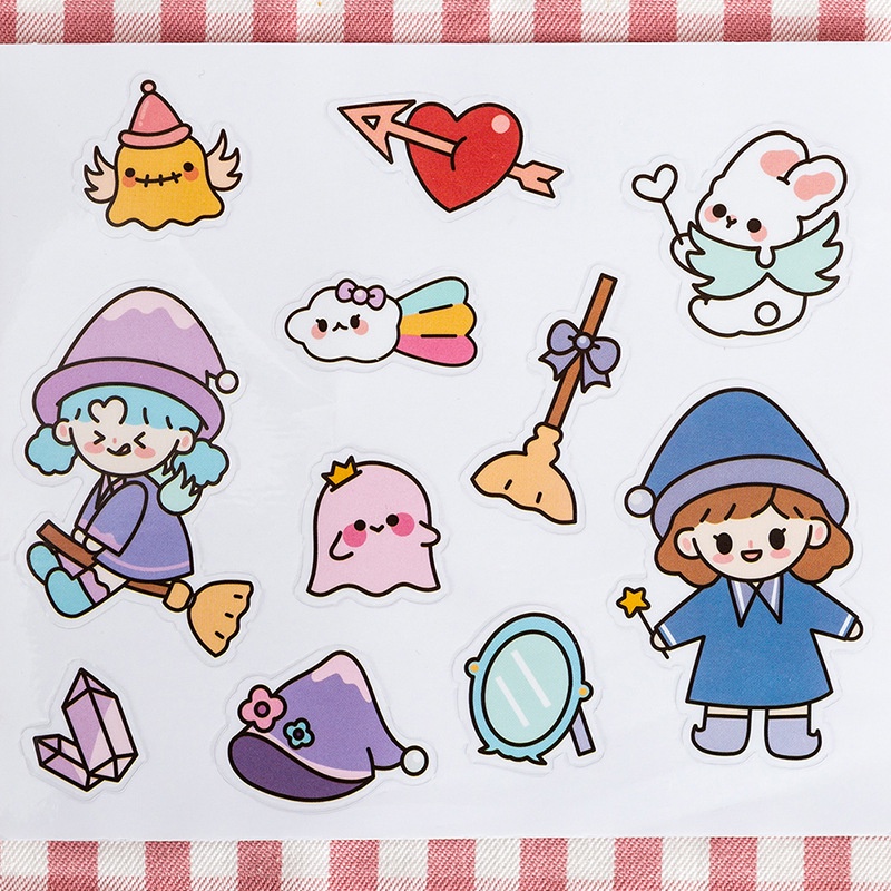 1 Tấm Sticker Dán Trang Trí Diy Chống Thấm Nước Họa Tiết Thỏ Hoạt Hình Dễ Thương