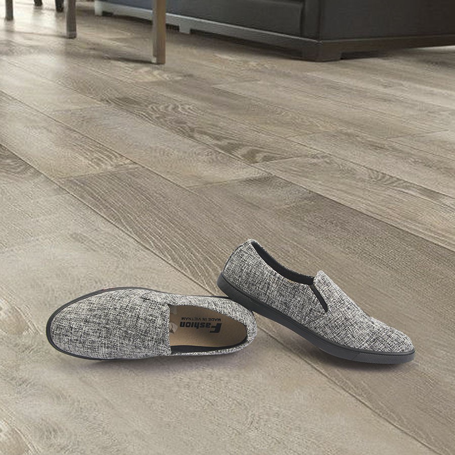 Giày lười nam MĐ G213 xám đen | BigBuy360 - bigbuy360.vn