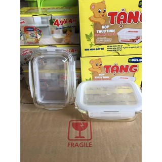Set 2 Thố Thủy Tinh Chịu Nhiệt Cao Cấp Lock & Lock 380ml