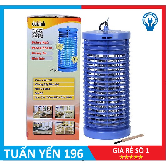 [COMBO 3]  Cây Đèn Diệt Côn Trùng, Đèn bắt muỗi Đại Sinh DS-D6 Bóng 6W- Tặng Kèm 3 Bóng Muỗi đaizin