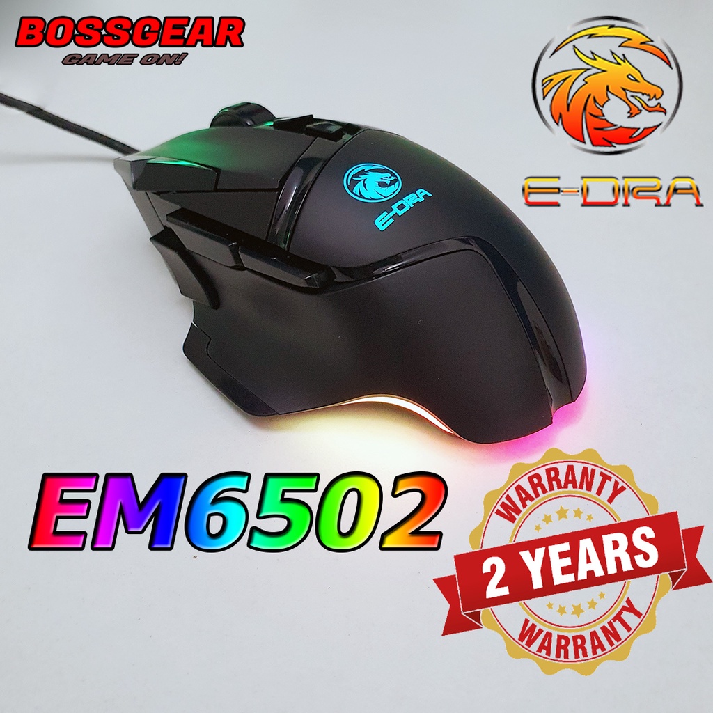 Chuột Gaming EDra EM6502 Pro ( 50 triệu lượt bấm, 16000 DPI, LED RGB, Có PM riêng )