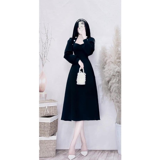 Đầm nữ dạ hội dự tiệc dáng xòe thời trang thiết kế phù hợp mọi phong cách có 3 màu như hình ,trắng,đen,đỏ