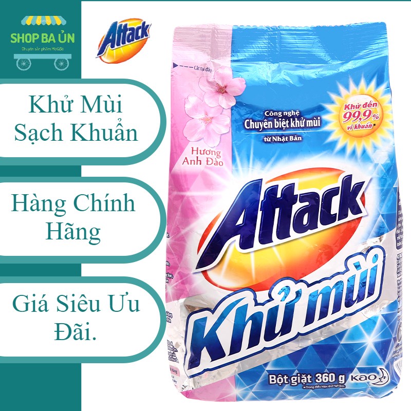 COMBO 5 hoặc 10 GÓI (TỔNG 3,6KG) BỘT GIẶT ATTACK THƯƠNG HIỆU NHẬT BẢN.