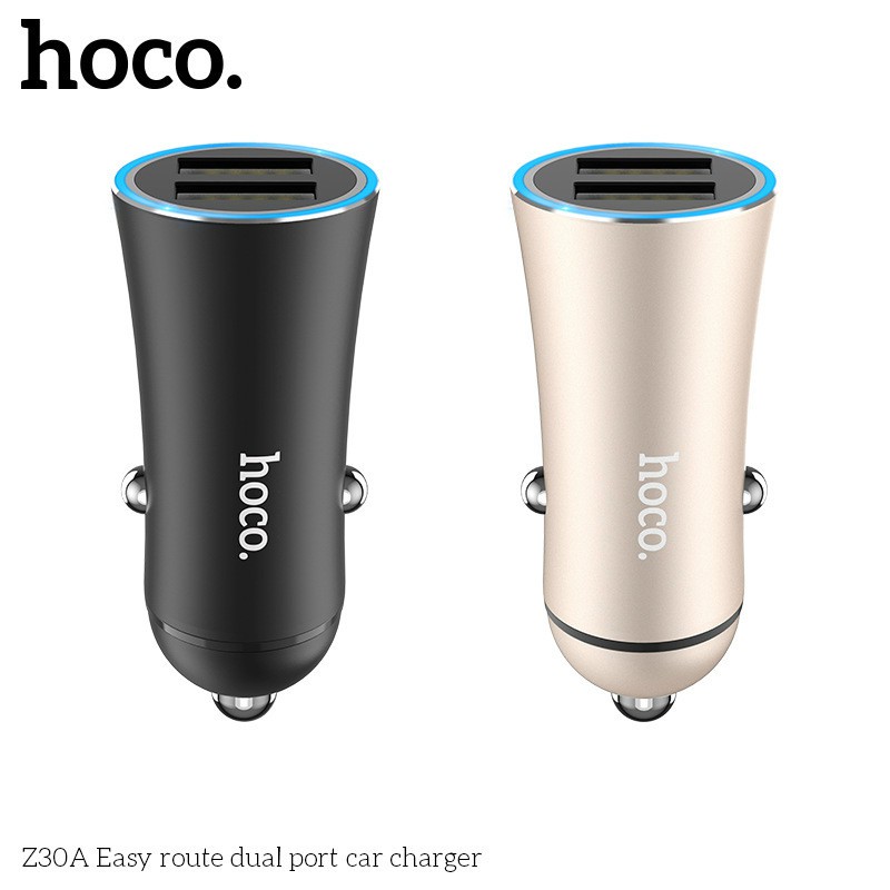 CODHOCO Z30A Dual Port Mini Car Charger Indicator Car Phone Charger Head