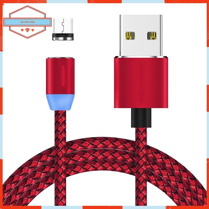 Dây Cáp Sạc Điện Thoại Đa năng Cáp Sạc Từ Hít Nam Châm Micro Dây Dù Tạp Hóa Xanh