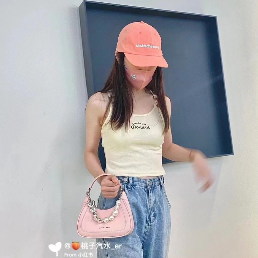 Túi Xách Nữ Phong Cách Mới SL6-80781922 Túi Đeo Chéo Da Bò Đính Ngọc Trai Hình Trái Tim Xinh Xắn Thời Trang Cho Nữ