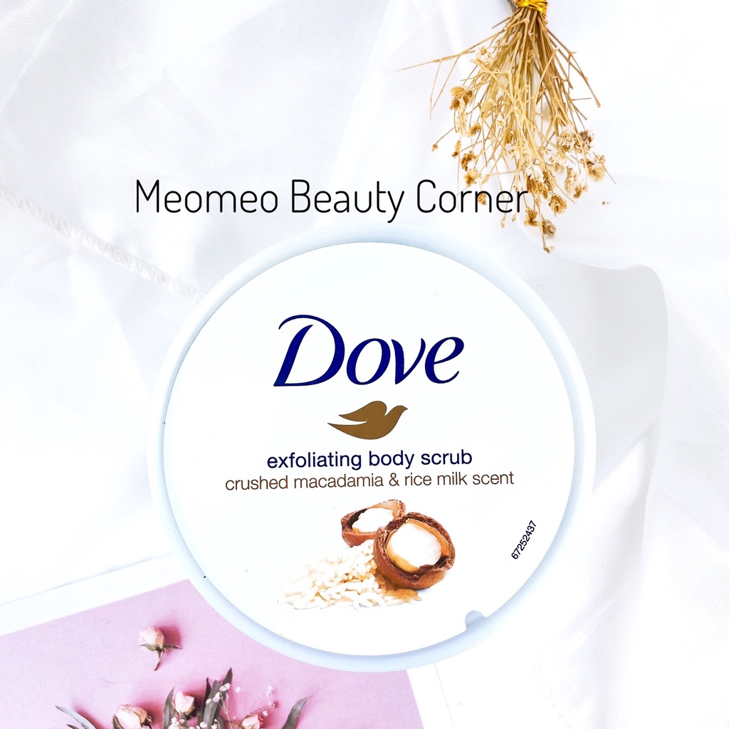 Tẩy da chết body Dove Exfoliating Body Scrub 225ml Đức