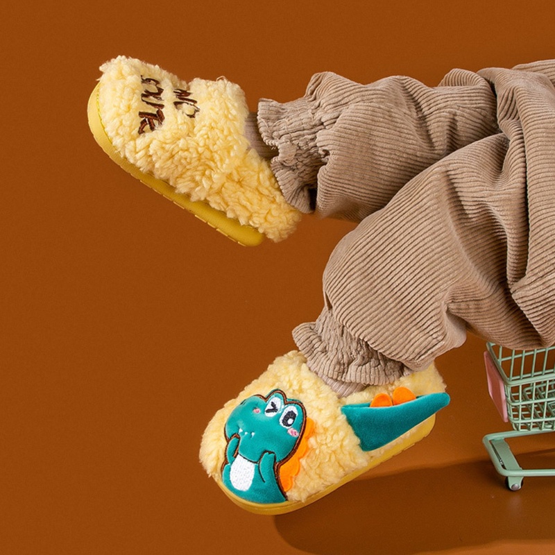 1 Đôi Dép Bông Mềm Chống Trượt Giữ Ấm Mùa Đông Cho Bé