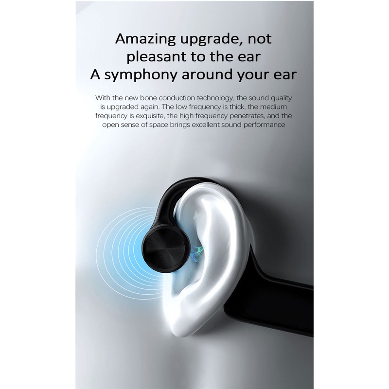 ALG Tai Nghe Truyền Âm Qua Xương G8 Tai Nghe Thể Thao Không Dây Thẻ Nhớ Tf Dẫn Điện Đám Mây 5.0 Tương Thích Bluetooth Chống Nước