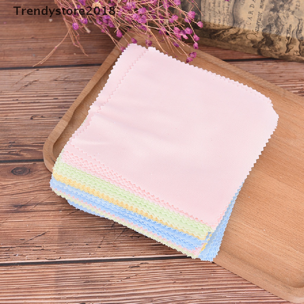 Bộ 10 khăn lau ống kính máy ảnh/điện thoại bằng sợi microfiber thời trang 2018