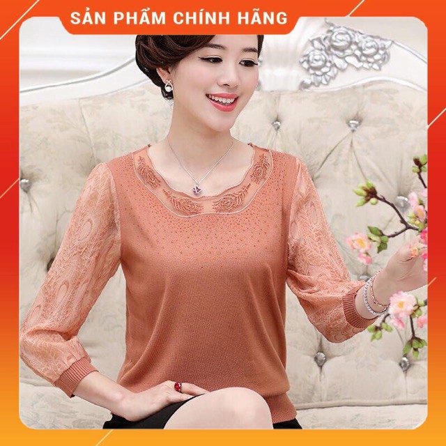 xả hàng - Áo len nữ trung niên kiểu dáng thanh lịch QCNP1331 - có sẵn hàng trong kho .Z11