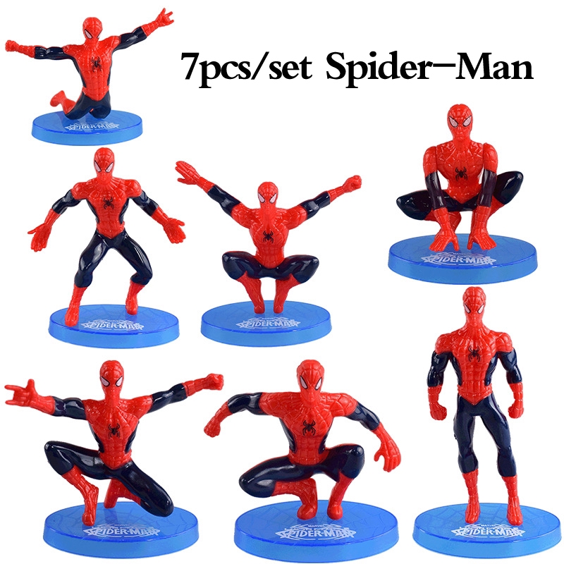 Bộ 7 đồ chơi mô hình siêu nhân Spider-Man
