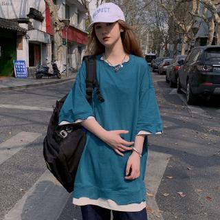 Áo Thun Tay Ngắn 100% Cotton Thiết Kế Hai Lớp Phong Cách Hong Kong