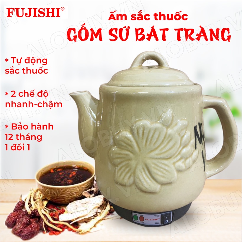 Siêu sắc thuốc điện GỐM SỨ BÁT TRÀNG Fujishi 3.2 lít HK-268/SV-803 -  - Ấm thuốc điện nấu tự động ngắt