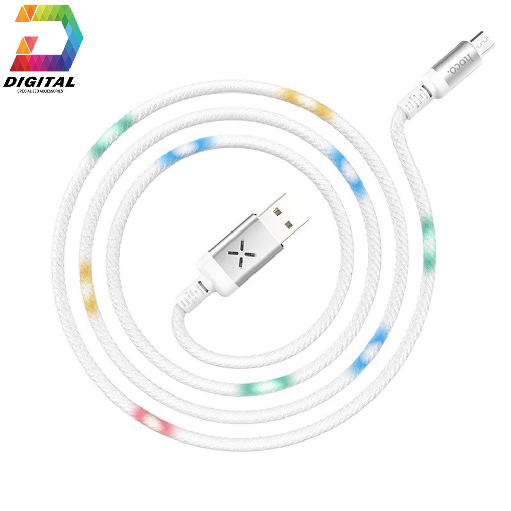 Cáp Sạc Nhanh Hoco U63 Cổng Micro USB Chính Hãng Phát Sáng Theo Nhạc