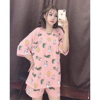 [Bao Chất, Bao rẻ] Sét Đồ Bộ Thun Lửng Oversize Siêu Hot