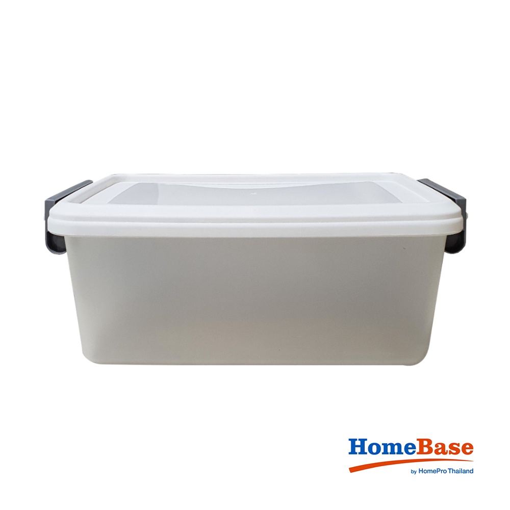 HomeBase STACKO Thùng đựng đồ 17L bằng nhựa có nắp AZ Thái Lan W46.9xD32.2xH18.1 màu trắng