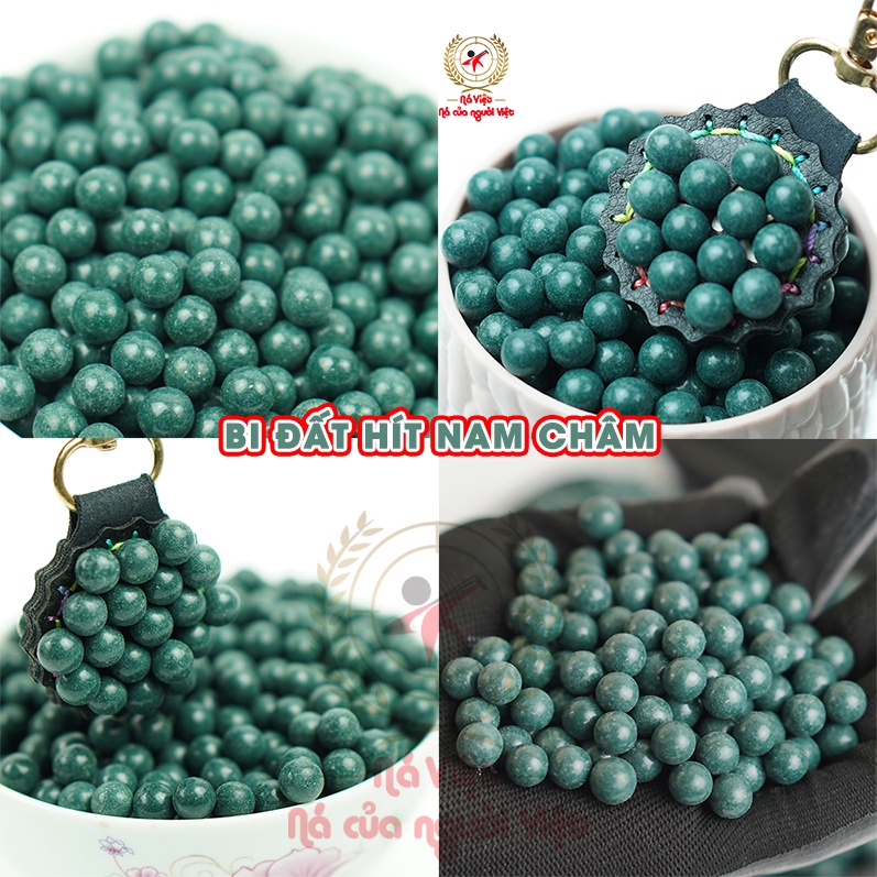 Bi đất sét bắn ná cao su màu xanh ngọc ngẫu nhiên 8-9mm mã 1kg hoặc 0.5kg cho anh em