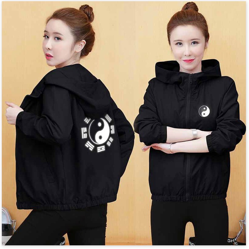 Áo Khoác Dù Nam Nữ IN Hình Bát Quái Siêu Cá Tính Super Fashion