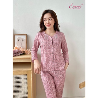 Bộ Đồ Mặc Nhà Kate Thô Áo Dài Tay, Quần Dài Emma ETK.21.032.09
