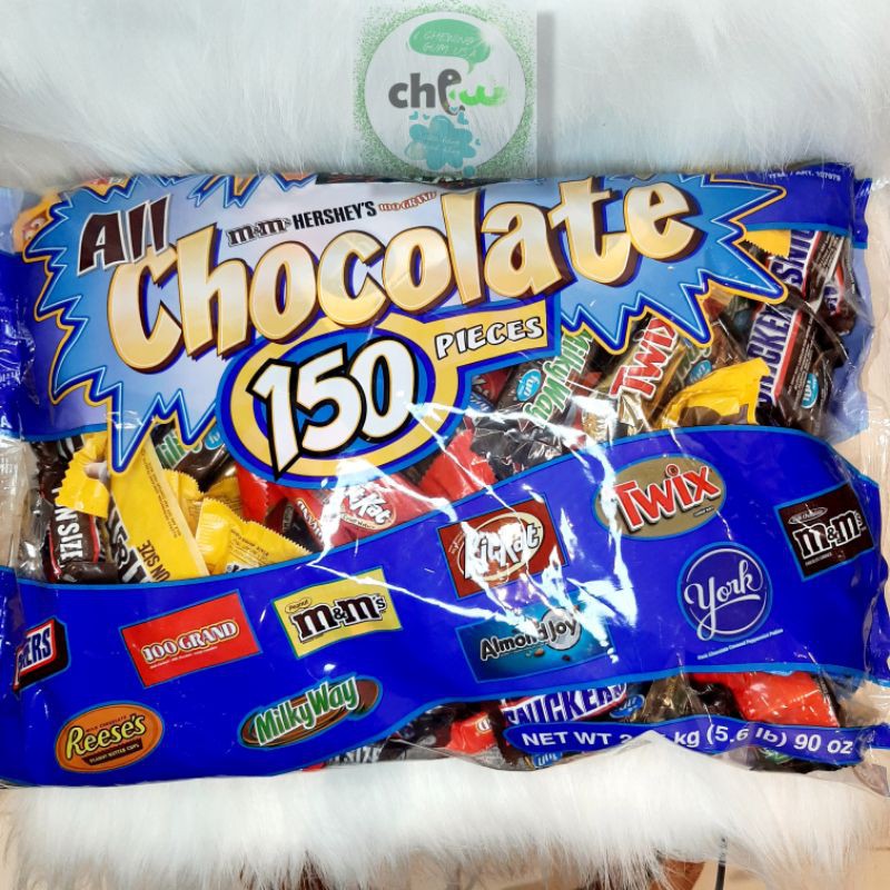 Kẹo Socola tổng hợp All Chocolate 150 Pieces 2.55kg của Mỹ