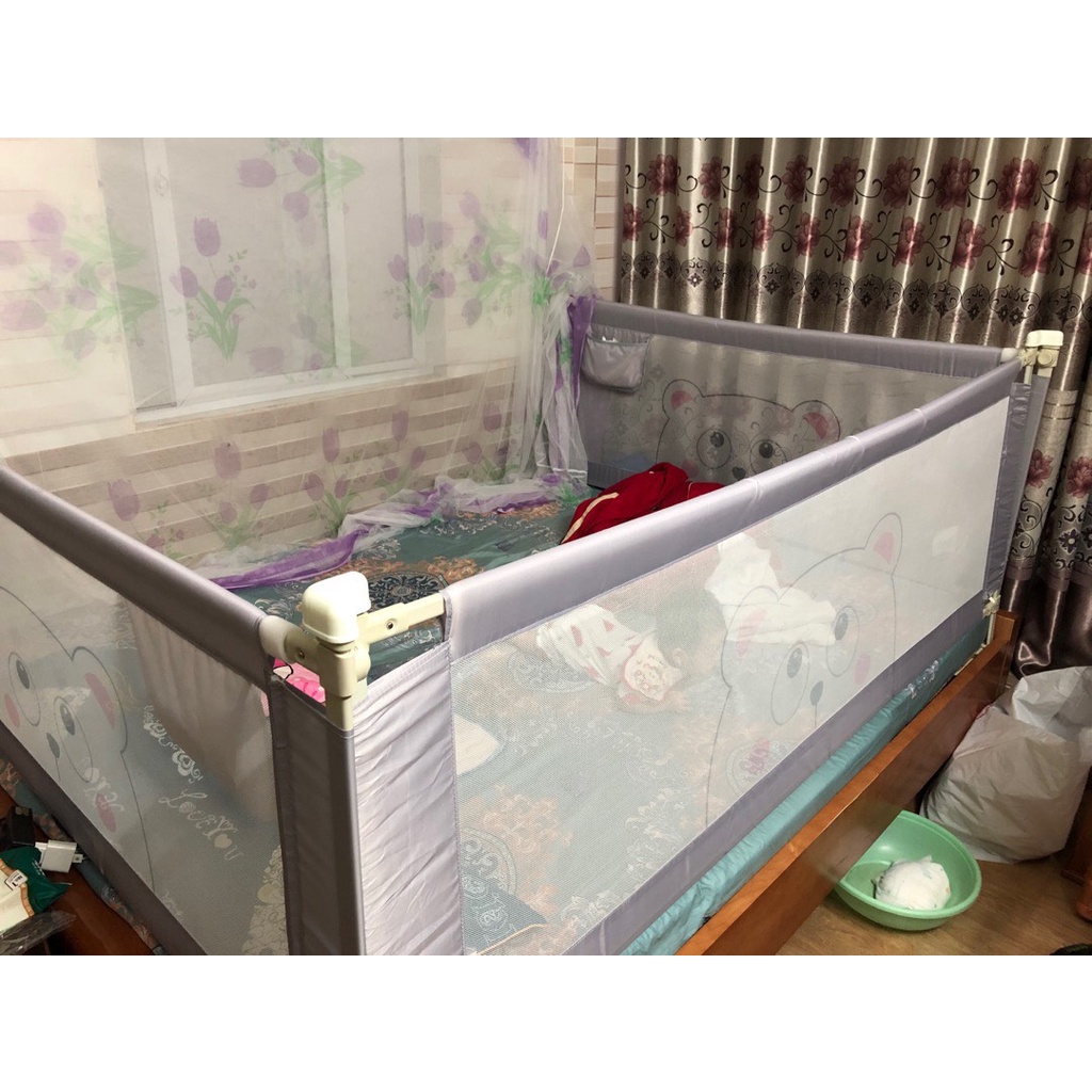 Bộ 2 thanh chắn giường dạng trượt an toàn cho bé