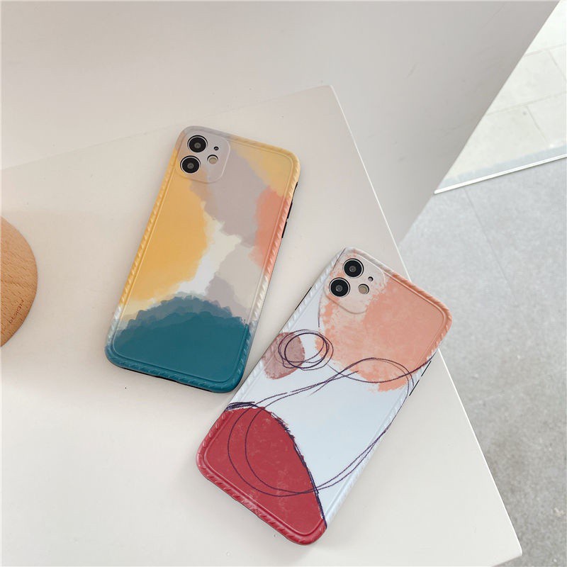 Ốp điện thoại silicon dẻo in hình màu Wy25 cho iphone 12 Pro Max 12 Mini 11 Pro Max XS Max XR X 8 Plus 7 Plus SE 2020