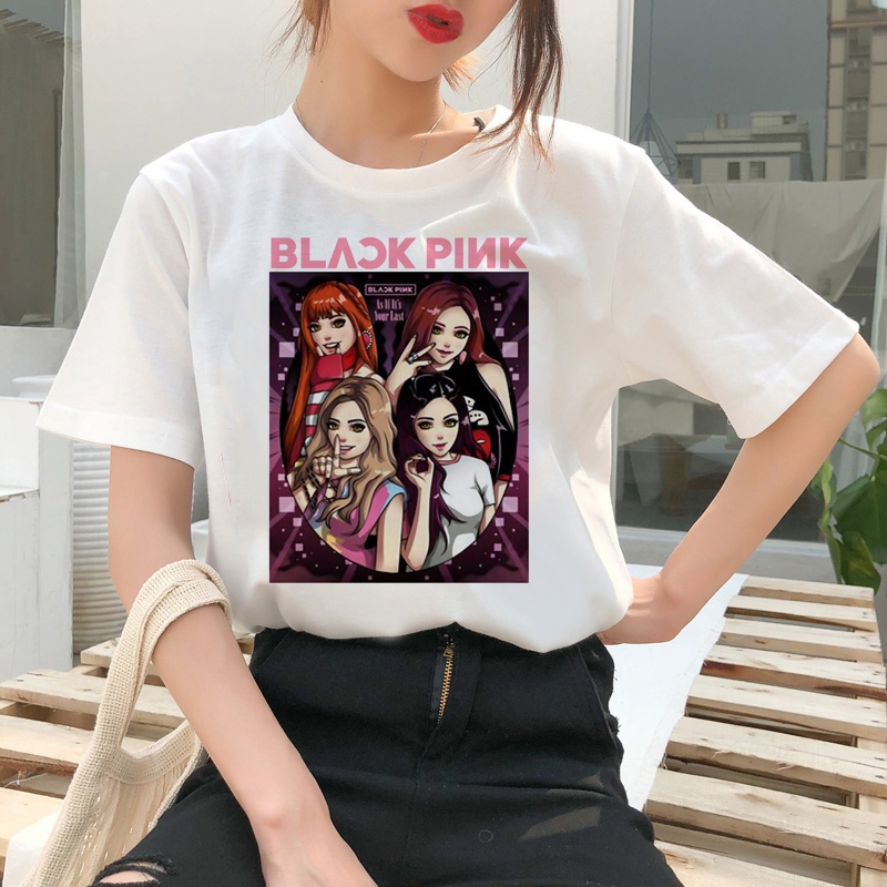 Áo Thun In Hình Blackpink Kill This Love Thời Trang Mùa Hè Dành Cho Nữ 90s