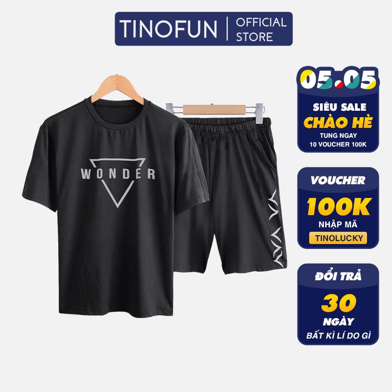 Set Bộ Quần Áo thể thao nam đẹp TINOFUN mã TT19 Áo thun nam, Quần short nam thun mùa hè thoáng mát
