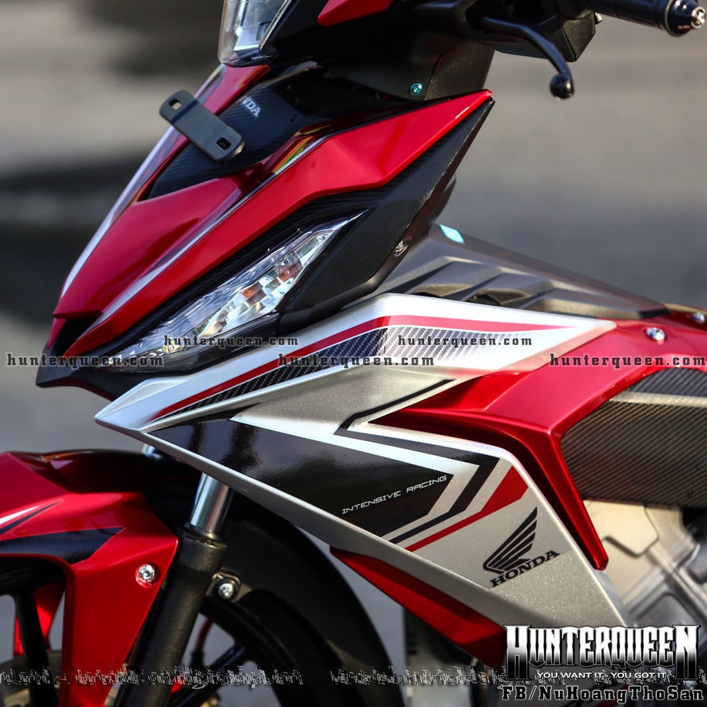 Tem rời cao cấp dán xe Winner RS 150R đỏ bạc. Decal chống nước, không bay màu