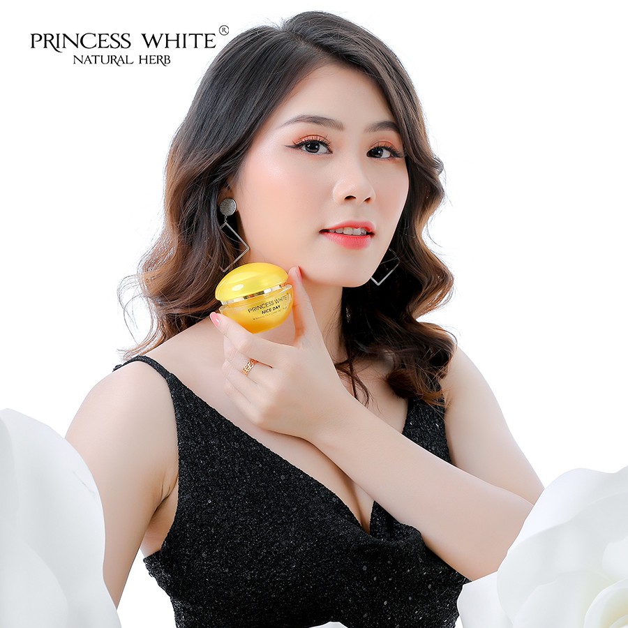 Kem Dưỡng Da mặt  niceday PRINCESS WHITE, kem giúp dưỡng trắng da, cấp ẩm, chống nắng. Da trắng sáng sau 10 ngày sử dụng