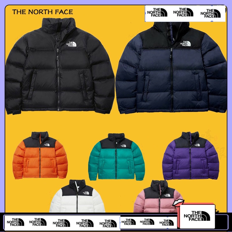 Áo Khoác Phao THE NORTH Face 100% Chính Hãng Thêu Họa Tiết Phối Màu Cá Tính Cho Nam Và Nữ