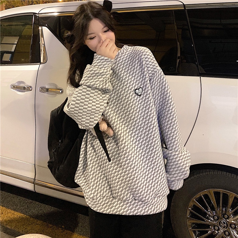 Xiaozhainv Áo Sweater Tay Dài Dáng Rộng Kẻ Sọc Kiểu Vintage Thời Trang Hàn Quốc Dành Cho Nữ | BigBuy360 - bigbuy360.vn