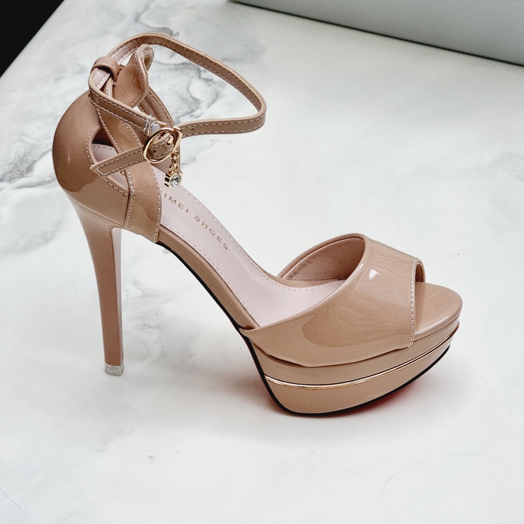 Sandal Cao Gót 13p Đế Đúp Kép💥HÀNG ĐẸP💥Giày Cô Dâu Đi Tiệc 208-129