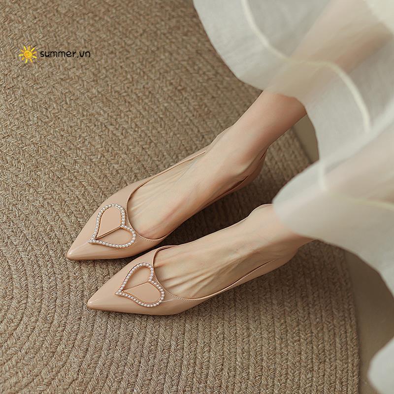Giày Cao Gót Mũi Nhọn Thiết Kế Mới Thời Trang Mùa Hè 2022