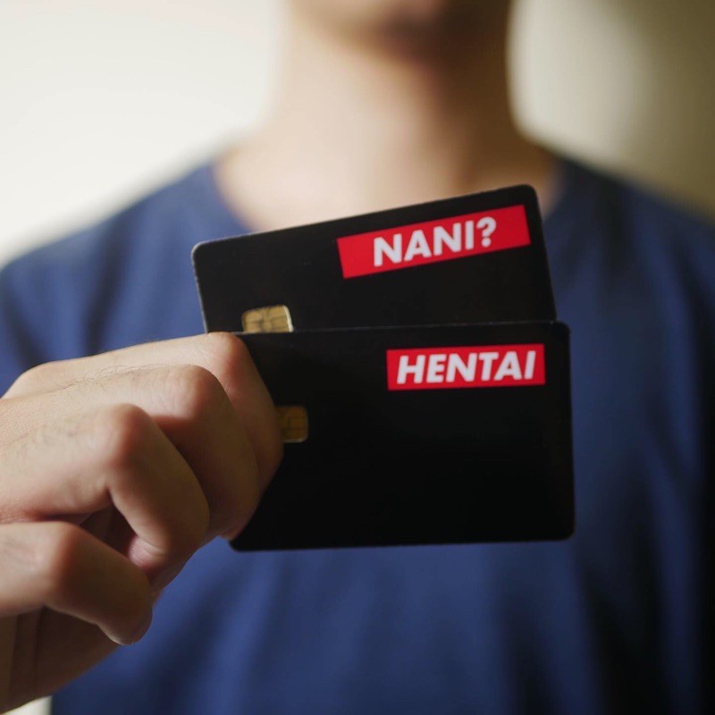 Skin Card NANI / HENTAI - JAPAN STYLE  - Miếng Dán ATM, Thẻ Xe, Thẻ Từ, Thẻ Chung Cư - Chất Liệu Chống Xước - Chống Nước