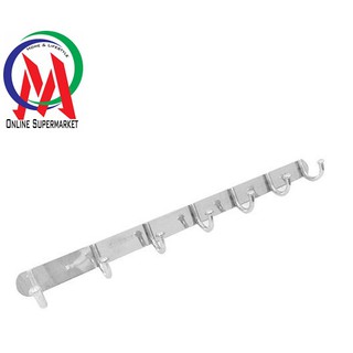 Móc treo áo, khăn bắt nhà vệ sinh inox 304 7 móc.