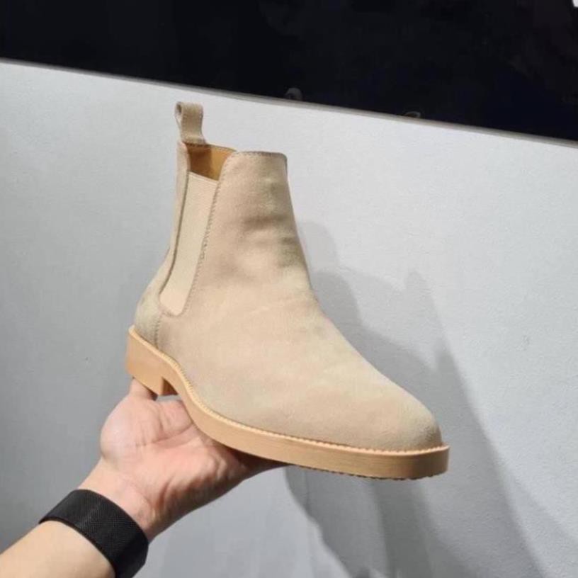 Giày Chelsea Boots nam SN06 màu Tan cao cổ da lộn đế cao cá tính năng động trẻ trung [Sale]