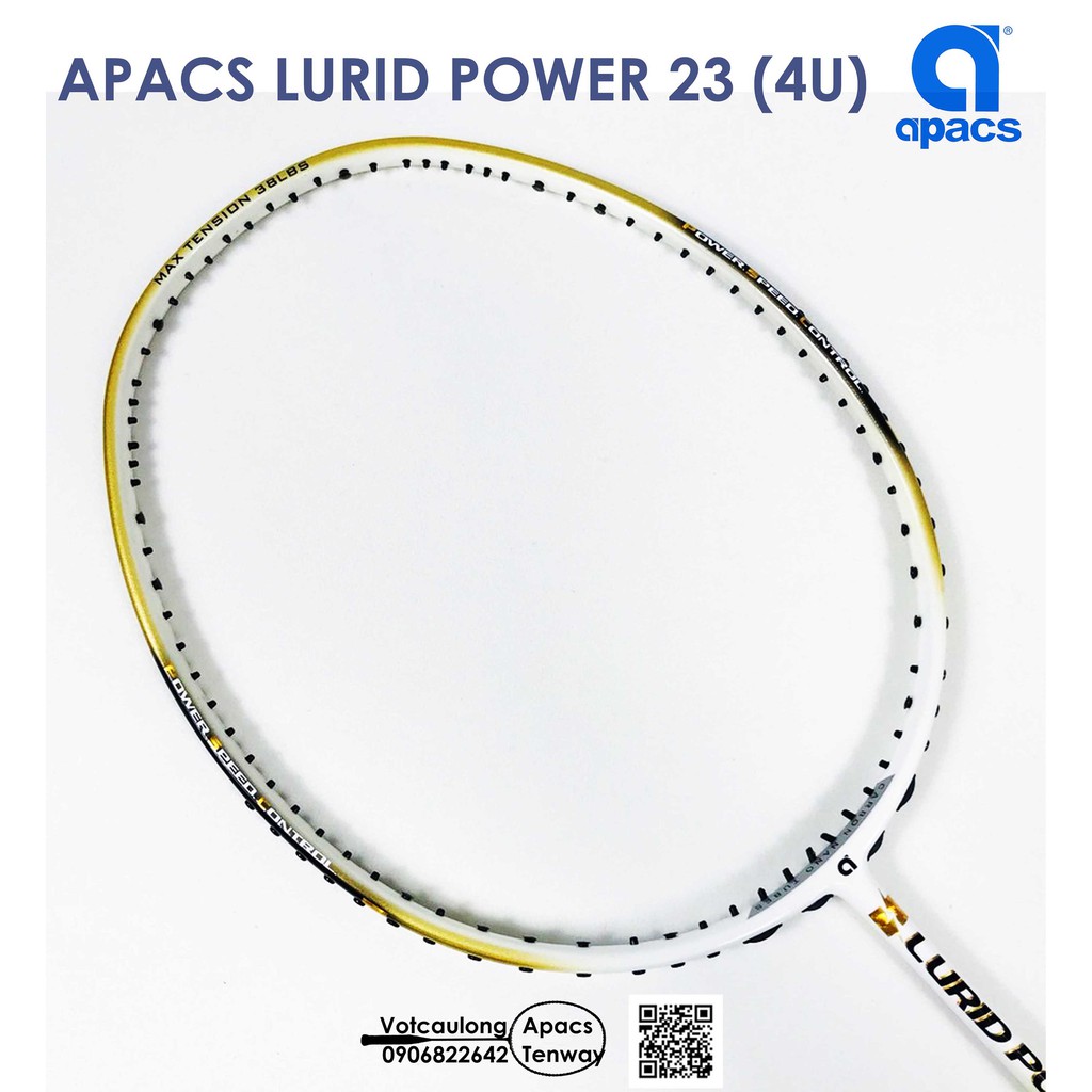 [Vợt cầu lông Apacs Lurid Power 23 - 4U] – Thân to trợ lực, đập cầu chắc tay