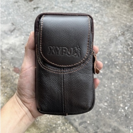 Túi Đeo Hông Đeo Thắt Lưng Đựng Điện Thoại Da Thật T08