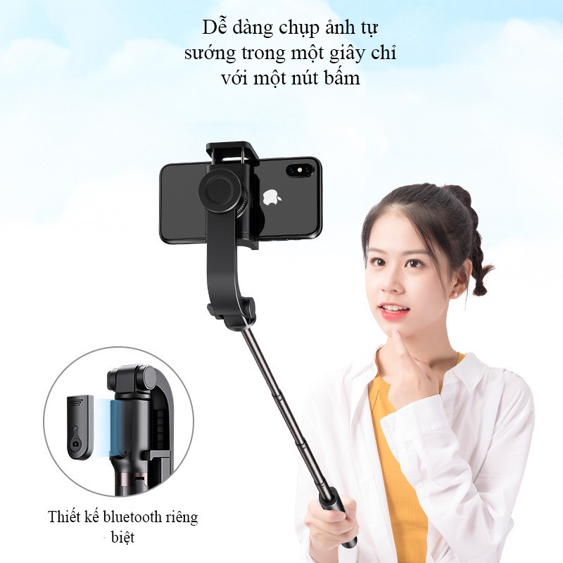 Tay cầm chống rung Gimbal điện tử L08 có bluetooth - D1009