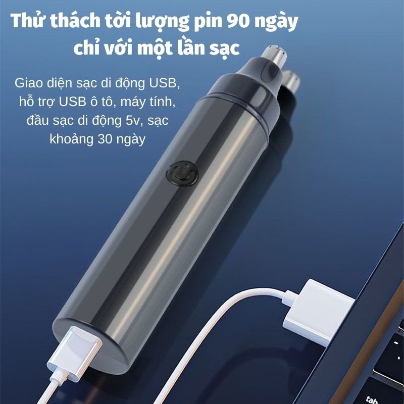 Máy Cắt Lông Mũi Nhỏ Gọn Đa Năng Tiện Ích Sạc Pin Siêu Nhanh Titan.st