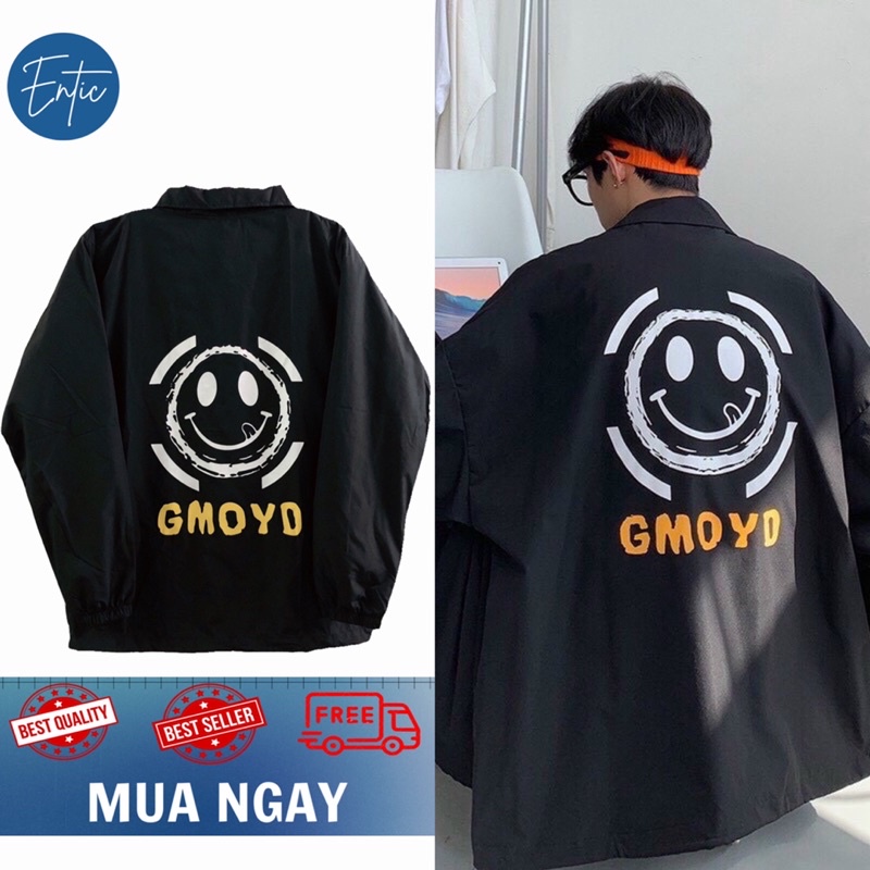 Áo Khoác Dù Jacket 2 Lớp Logo In DMOYD Phong Cách Hàn Quốc