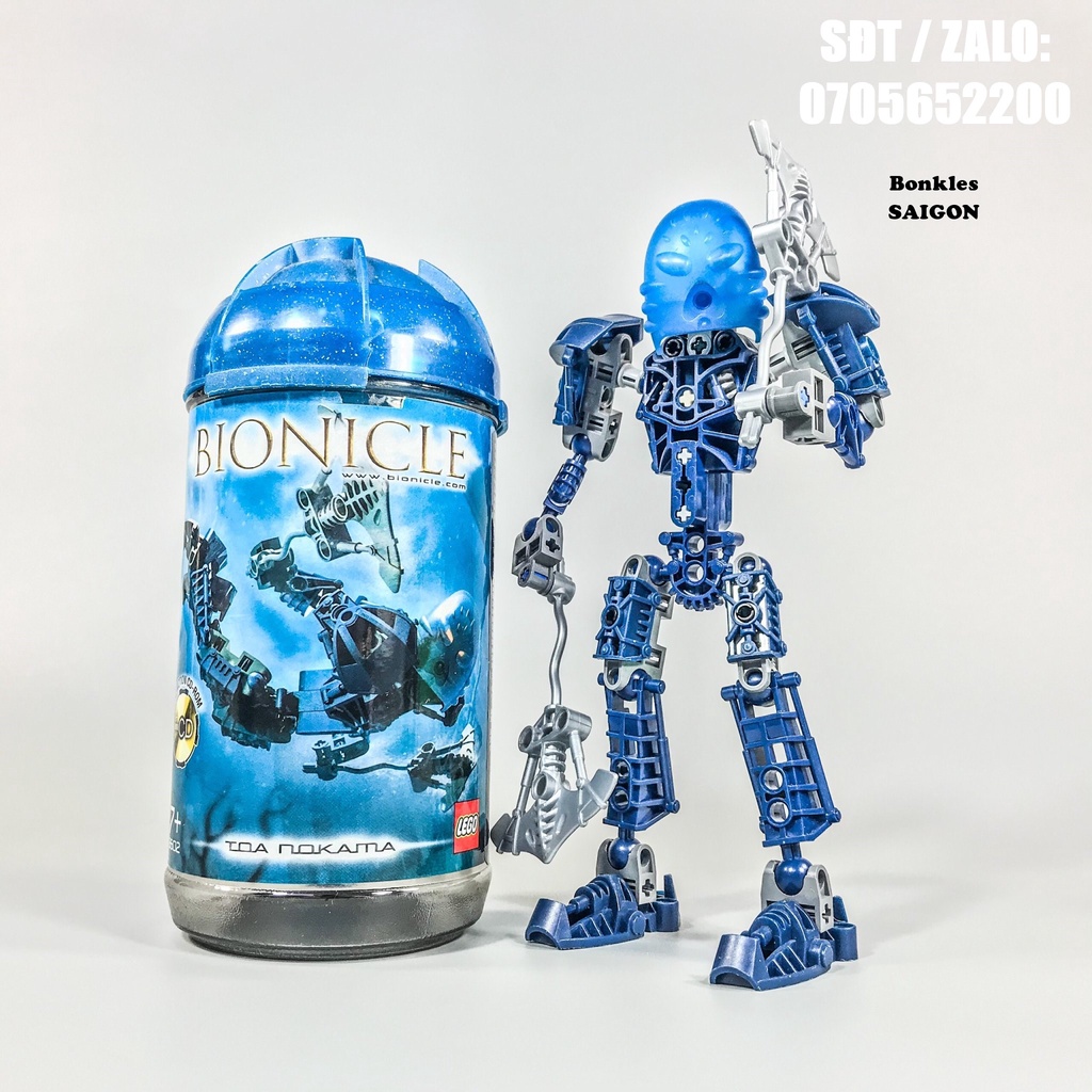 Đồ Chơi Mô Hình Vintage lắp ráp LEGO Bionicle: Chiến Binh Nước Toa Metru Nokama 8602 Chính Hãng Đan Mạch (2004)