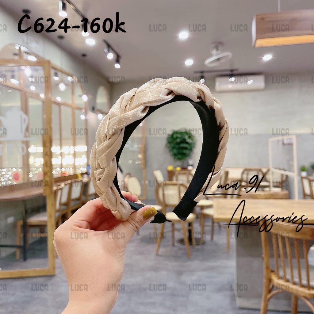 Bờm lụa vấn / băng đô lụa vấn , phụ kiện tóc nữ trẻ trung dễ phối đồ - Hari Korea Accessories