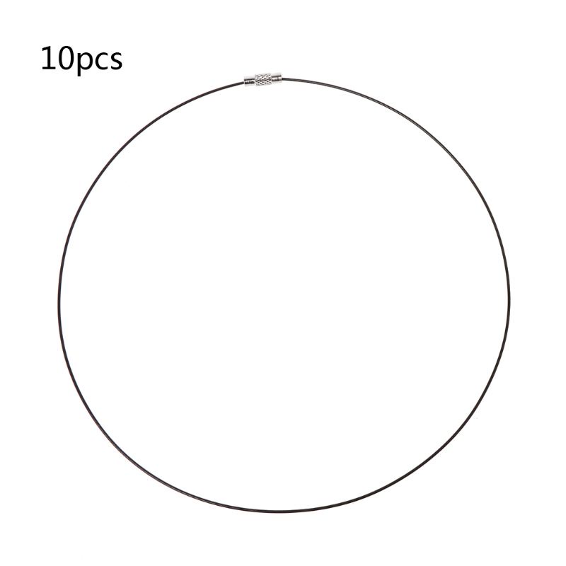 Vòng cổ Bằng Thép Không Gỉ 10 Sợi Có Khóa Bằng Đồng Thau