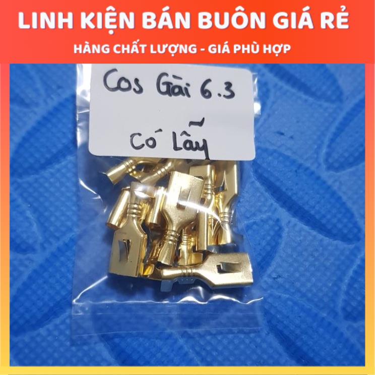 Đầu COS Gài 6.3 đủ loại FDD1.25-250 - 10 đầu cos gài 6.3, đầu cos gai, đầu cos kẹp dây điện, đầu cos dây điện