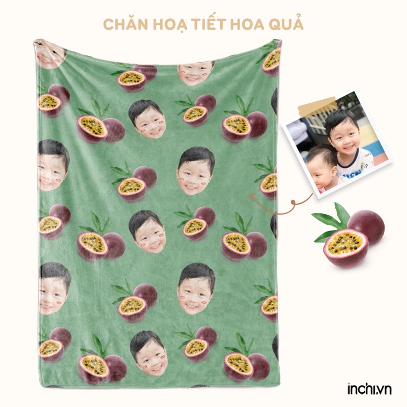 12 MẪU CHĂN IN HÌNH ẢNH CÁ NHÂN HOA QUẢ ĐÁNG YÊU VÀ TÊN THEO YÊU CẦU NGỘ NGHĨNH 4 MÙA CHO MỌI LỨA TUỔI CHĂN CAO CẤP