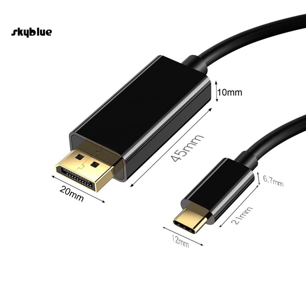 Dây Cáp Chuyển Đổi Type-C 1.8m Usb 3.1 Type-C Sang Dp Hd-Compatible Có Thể Tái Sử Dụng | BigBuy360 - bigbuy360.vn