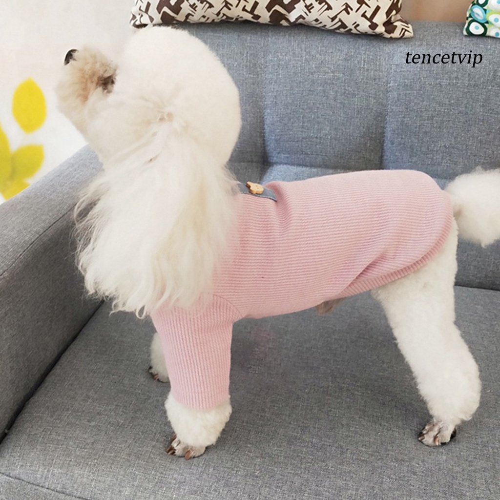 Áo Sweater Cotton Tay Dài Màu Sắc Xinh Xắn Cho Thú Cưng